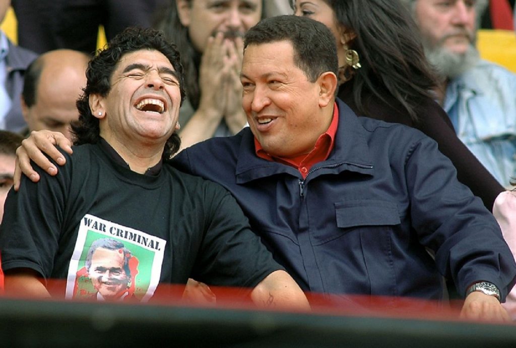 Hugo Chávez y Diego Maradona